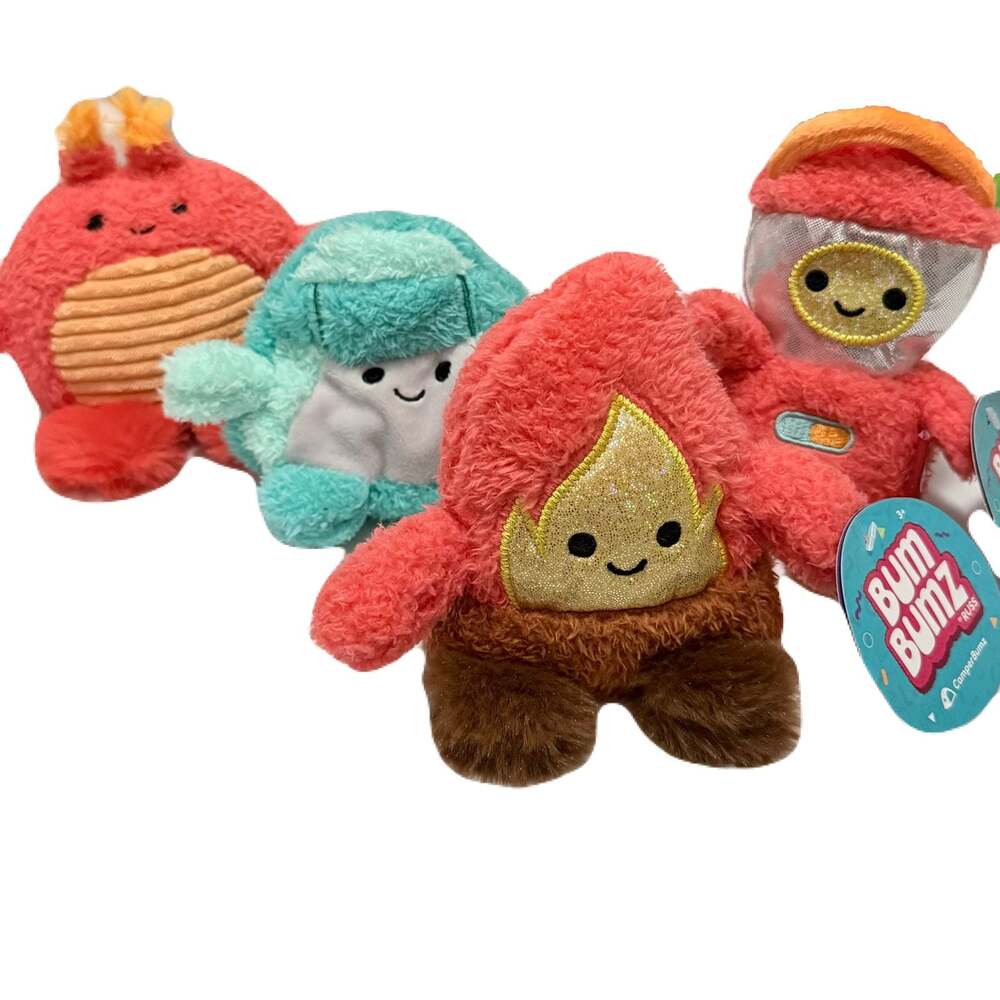 BUMBUMZ Lot 4 Mini 4.5" CamperBumz BeachBumz Charo Tent Lantern Leilana Crab NWT